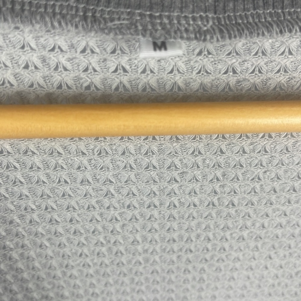 Grey Waffle Sweater Size Medium - image 3